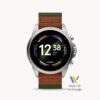 FOSSIL GEN 6 SMARTWATCH - Olive Green Fabric and Leather